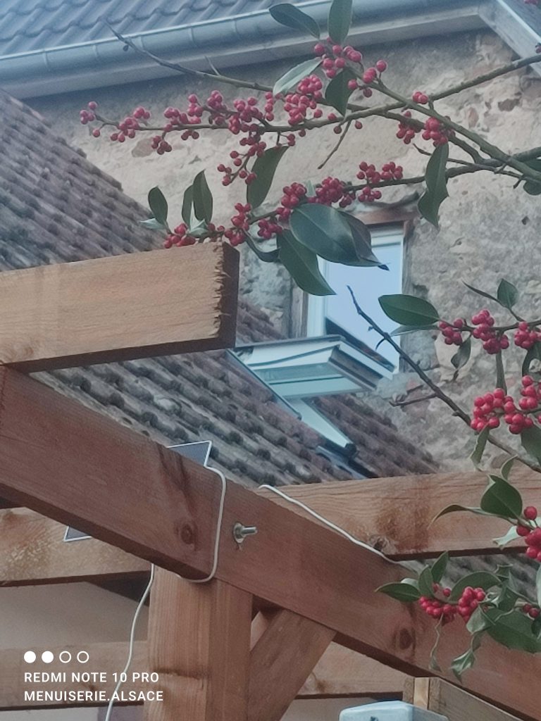 Pose par nos menuisiers de 3 velux confort dans une maison en rénovation à Soultz